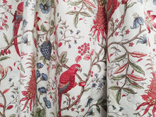 Load image into Gallery viewer, Cream with parrots &amp; red &amp; blue flowers, lined &amp; I/L, 3408b
