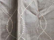 Load image into Gallery viewer, Grey linen with white embroidered design, lined &amp; I/L, 3462c

