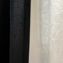 Load image into Gallery viewer, Black &amp; cream wide stripe velvet, lined &amp; I/L, pinch pleats 3506e
