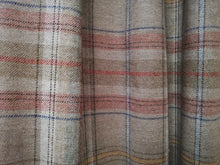 Load image into Gallery viewer, Wool, brown, cream &amp; red check, lined &amp; I/L, 3510b
