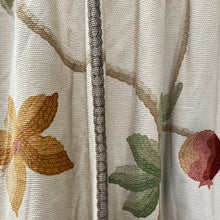 Load image into Gallery viewer, Nina Campbell &#39;Pomegranate&#39; linen cream with yellow/terracotta/green florals, pinch pleats, BO Lining 3512A
