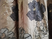 Load image into Gallery viewer, Brown &amp; gold large florals, silk, lined &amp; I/L, 3540a
