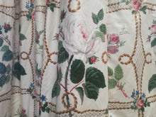 Load image into Gallery viewer, Cream glazed cotton with pink &amp; green florals, lined &amp; I/L, 3551c
