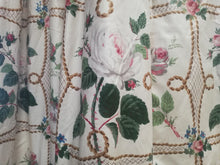 Load image into Gallery viewer, Cream glazed cotton with pink &amp; green florals, lined &amp; I/L, 3551e
