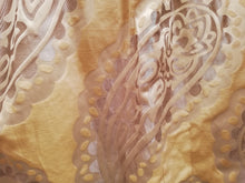 Load image into Gallery viewer, Gold background with silver grey paisley design, lined &amp; I/L, 3568
