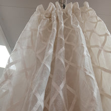 Load image into Gallery viewer, Cream Voiles with embroidered diamond pattern, 3577m
