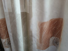 Load image into Gallery viewer, Cream with brown sqare/flower design, lined &amp; I/L, 3604b
