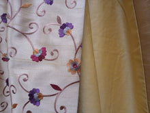 Load image into Gallery viewer, Gold silk with red &amp; gold florals, lined in gold, 3635.
