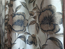 Load image into Gallery viewer, Dunelm, Cream with brown flowers, B/O lined, 3656a
