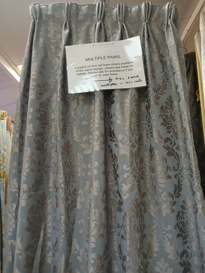 Grey & Silver swirl design, lined, SINGLE  3693h