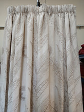 Load image into Gallery viewer, Cream b/g with embroidered leaf design, lined &amp; I/L, 3696
