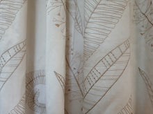 Load image into Gallery viewer, Cream b/g with embroidered leaf design, lined &amp; I/L, 3696
