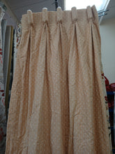 Load image into Gallery viewer, Beige herringbone with small cream leaf design, lined &amp; I/L, 3715a
