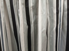 Load image into Gallery viewer, White, black &amp; grey stripe, B/O lined, 3747b
