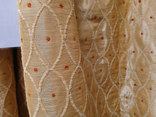 Load image into Gallery viewer, Gold textured design with orange spot, lined in textured teal, and I/L, SINGLE 3755b
