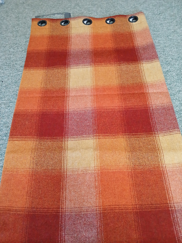 Orange wool check, lined, 3757