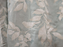Load image into Gallery viewer, Duck egg b/g with cream leaves &amp; birds, bonded lining, 3766f
