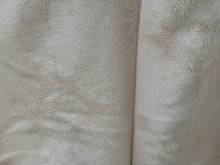 Load image into Gallery viewer, Cream self pattern with sun design, lined, 3722d

