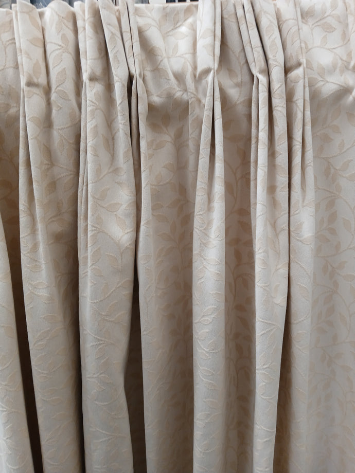 Beige self pattern leaf design, lined, 3776a