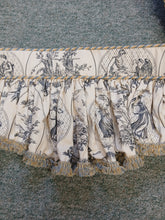 Load image into Gallery viewer, Dark blue &amp; cream Toile de jouy, lined &amp; I/L, 3777c
