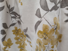 Load image into Gallery viewer, White b/g with yellow/ green &amp; grey floral, lined &amp; I/L, 3783h
