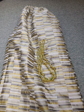 Load image into Gallery viewer, Romo, green &amp; beige horizontal stripe, lined &amp; I/L, 3789e
