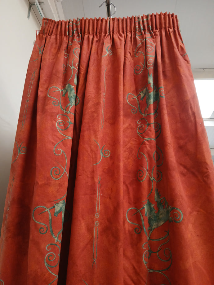 Terracotta with green design, lined, 3800a