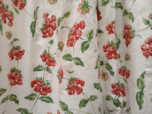 Load image into Gallery viewer, Cream b/g with small red florals, lined, 3801a
