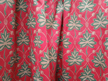 Load image into Gallery viewer, Dark red b/g with green leak design, lined, 3804c
