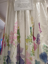 Load image into Gallery viewer, White b/g with large pink &amp; purple florals, B/O lined, 3807b
