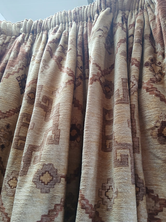 Terracotta geometric design, lined & I/L, 3809c