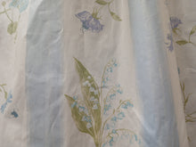 Load image into Gallery viewer, White &amp; pale blue large stripe with floral design, 3810a
