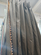 Load image into Gallery viewer, Taupe self stripe swirl design, lined in gold, I/L, 3812c
