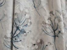 Load image into Gallery viewer, Cream velvet with blue seed heads, B/O lined, 3815
