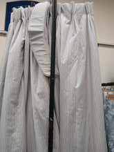 Load image into Gallery viewer, White &amp; grey ticking stripe,, B/O lined &amp; I/L, 3819a
