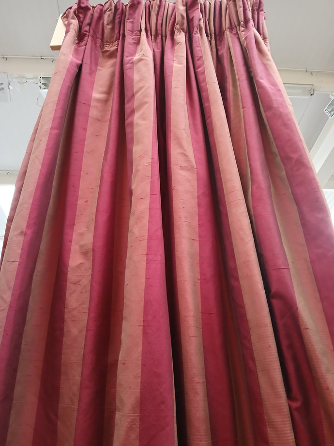 Red two tone stripe, lined in red, 3823b