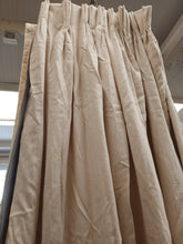 Load image into Gallery viewer, Cream linen with blue/taupe stripe lining, I/L, 3830b
