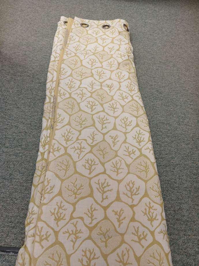 Sanderson Green fern design with botanical green lining, SINGLE, lined & I/L 3830e