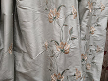 Load image into Gallery viewer, Pale green silk with embroidered flowers, lined &amp; I/L, 3834a
