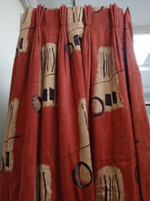 Load image into Gallery viewer, Dark red with beige/brown design, lined &amp; I/L, 3835
