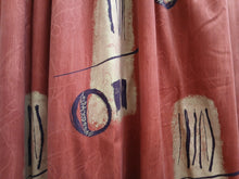 Load image into Gallery viewer, Dark red with beige/brown design, lined &amp; I/L, 3835

