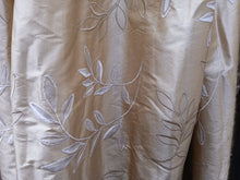 Load image into Gallery viewer, Gold silk with cream embroidered leaves, lined &amp; I/L, 3836
