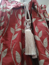 Load image into Gallery viewer, Red b/g with gold leaves, lined, 3838
