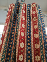Load image into Gallery viewer, Red, blue, green &amp; cream stripe/florals, lined &amp;I/L, 3861c

