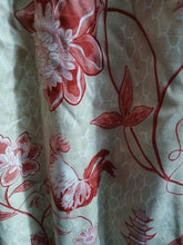 Load image into Gallery viewer, Beige b/g with red oriental rooster,B/O lined &amp; I/L, SINGLE,3868a
