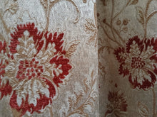 Load image into Gallery viewer, Beige with burgundy florals, lined, 3869

