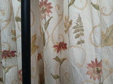 Load image into Gallery viewer, Cream b/g with gold &amp; terracotta florals, Lined, 3891c
