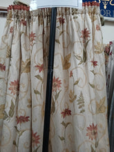 Load image into Gallery viewer, Cream b/g with gold &amp; terracotta florals, Lined, 3891c
