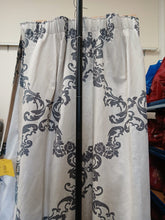 Load image into Gallery viewer, Cream linen with grey swirl design, lined, 3915
