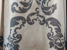 Load image into Gallery viewer, Cream linen with grey swirl design, lined, 3915
